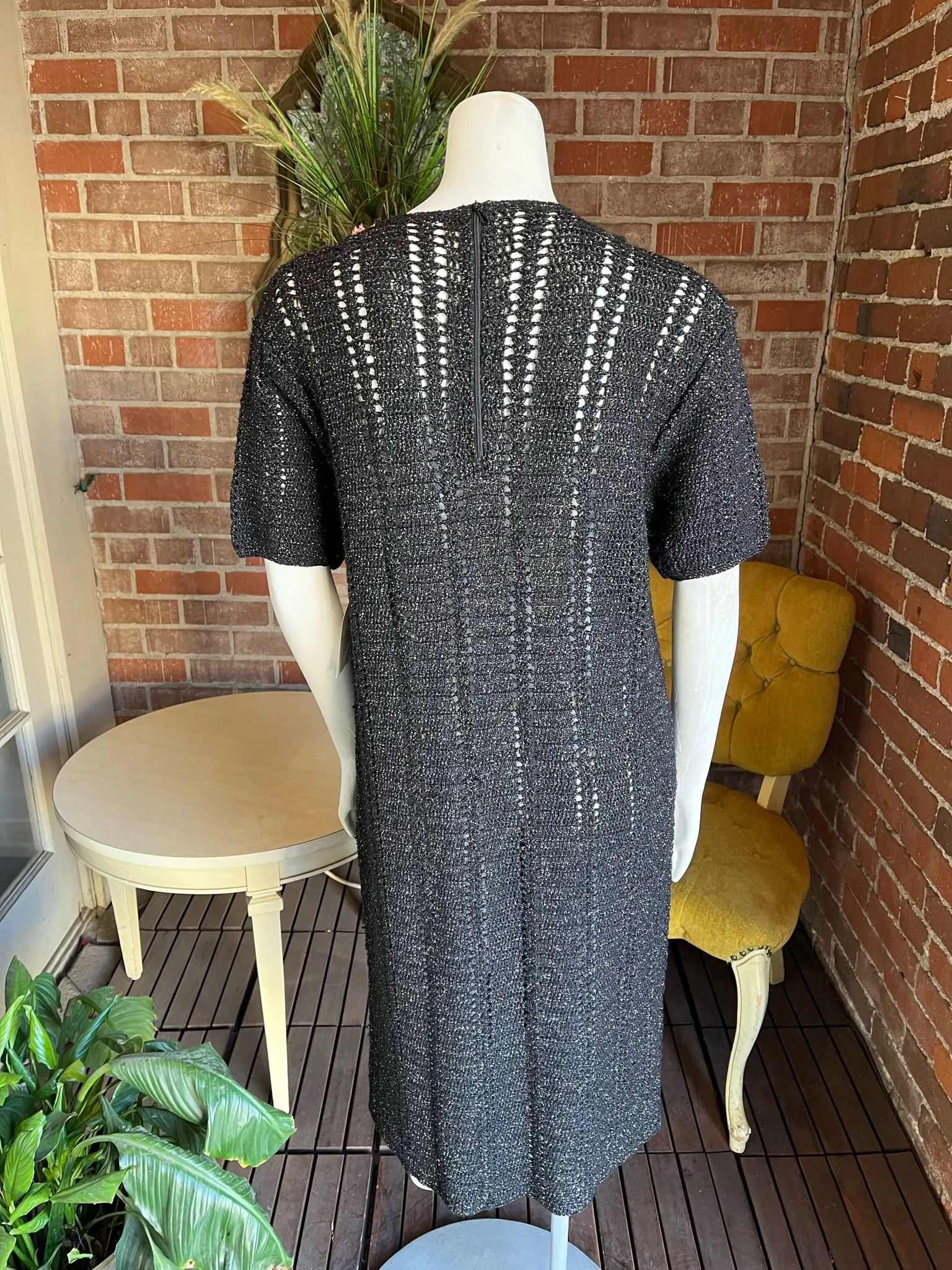 1960s Rainbow Crochet Sweater Dress