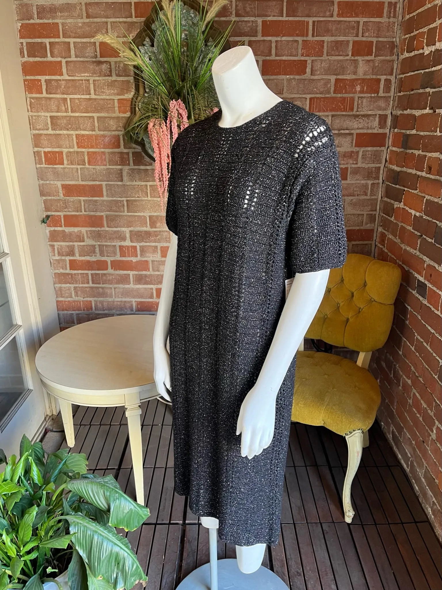 1960s Rainbow Crochet Sweater Dress