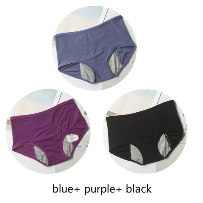 3 Pcs Period Underwear Menstrual Panties Women Best Period Underwear Comfortable Period Proof Underwear