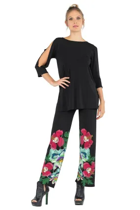 3.5" Yoke Straight High Elastic Waist Long Pant