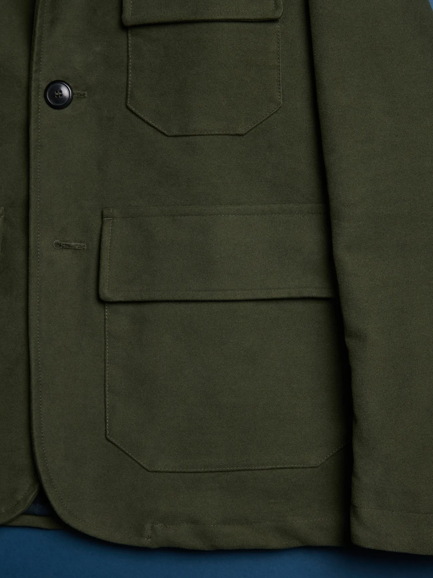 AADERBALE GREEN MOLESKIN JACKET