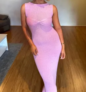 A&A Bandeau Twist Knitwear Maxi Dress
