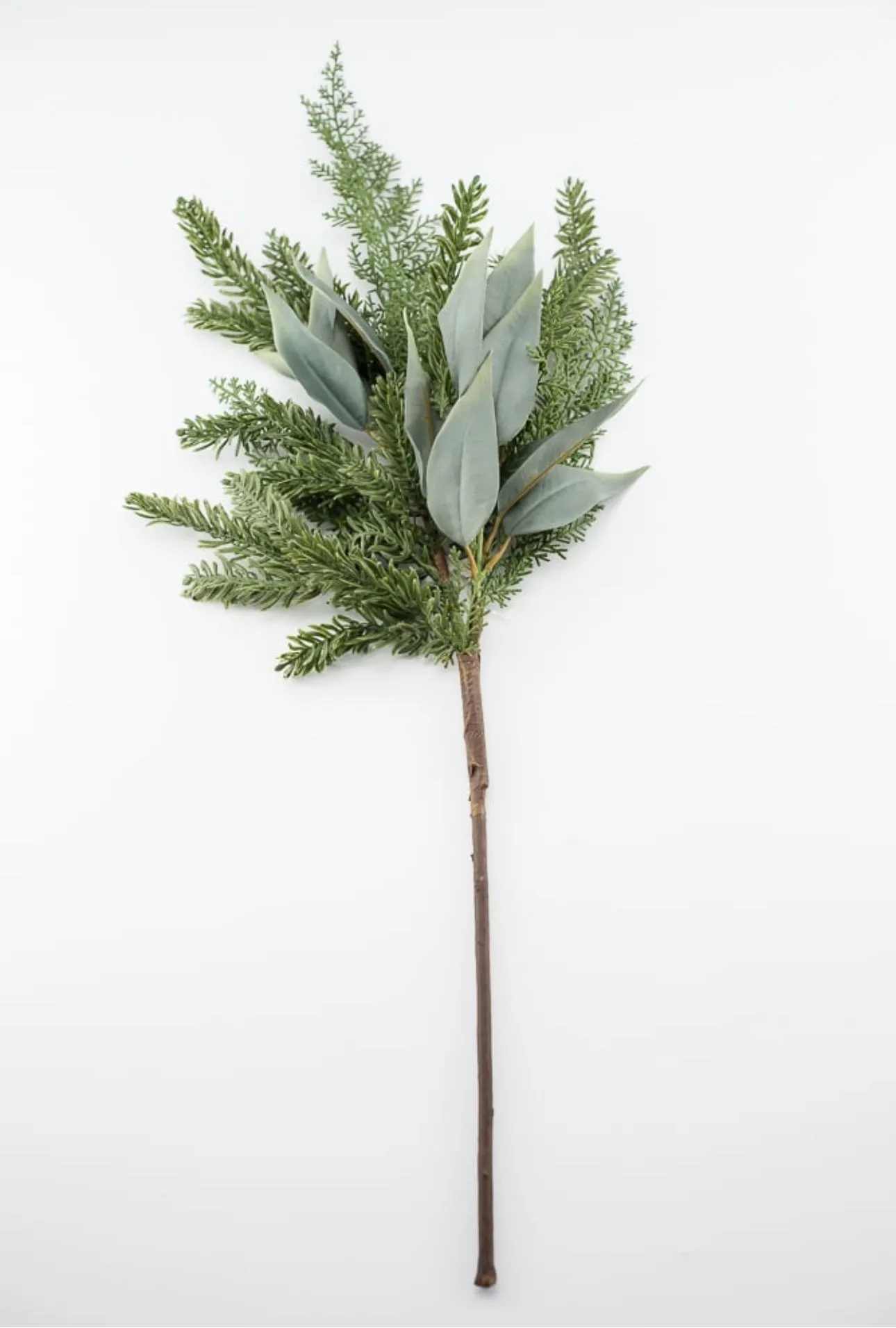 Artificial pine and eucalyptus greenery spray