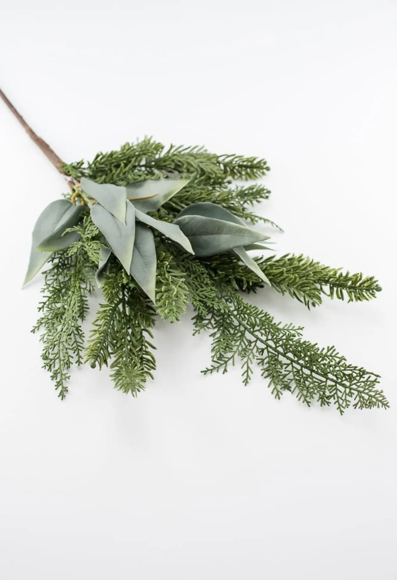 Artificial pine and eucalyptus greenery spray