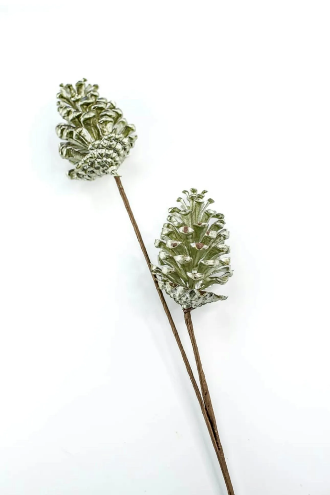 Artificial, pinecone spray - green