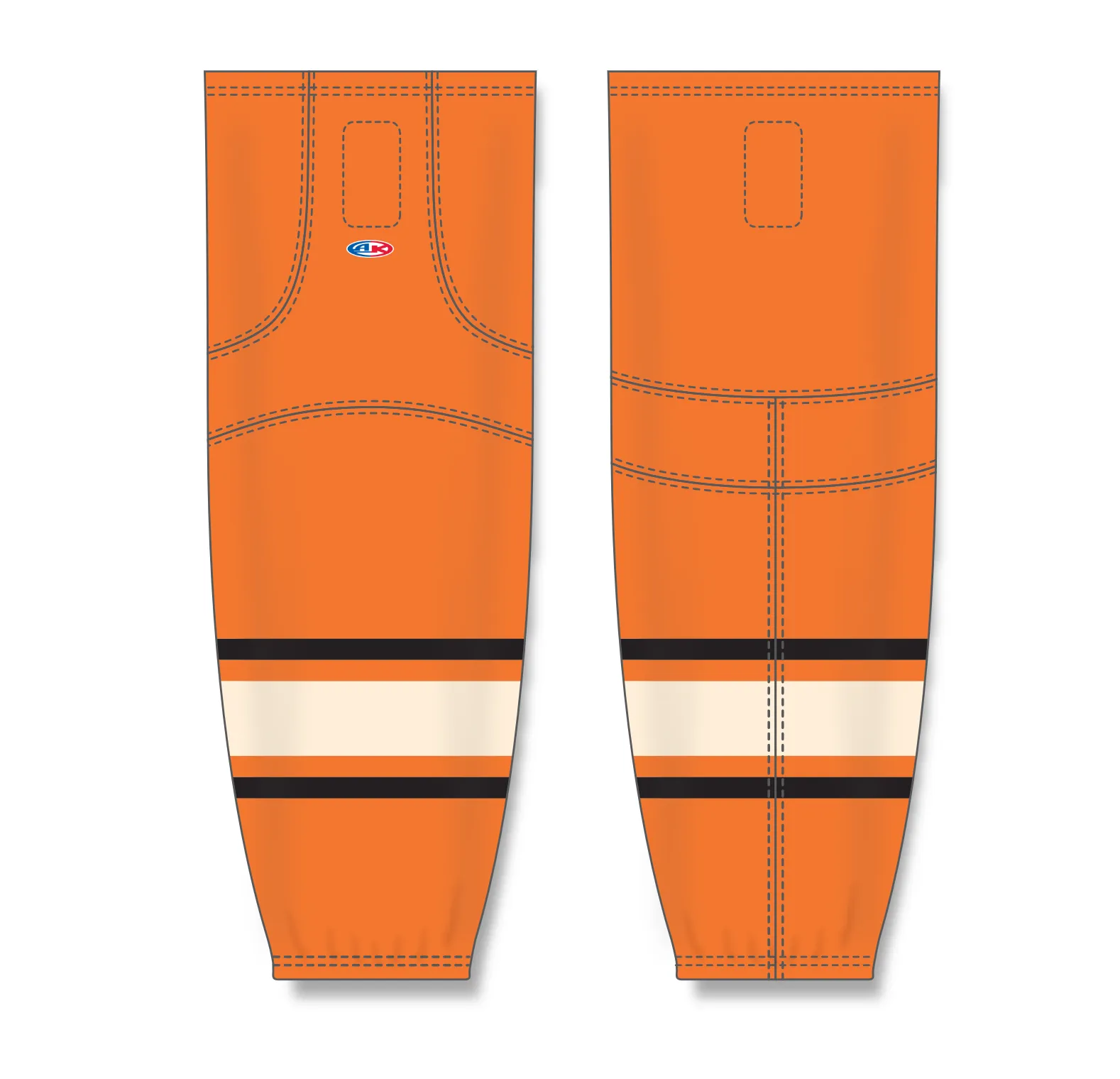 Athletic Knit (AK) HS2100-526 2012 Philadelphia Flyers Winter Classic Orange Mesh Ice Hockey Socks