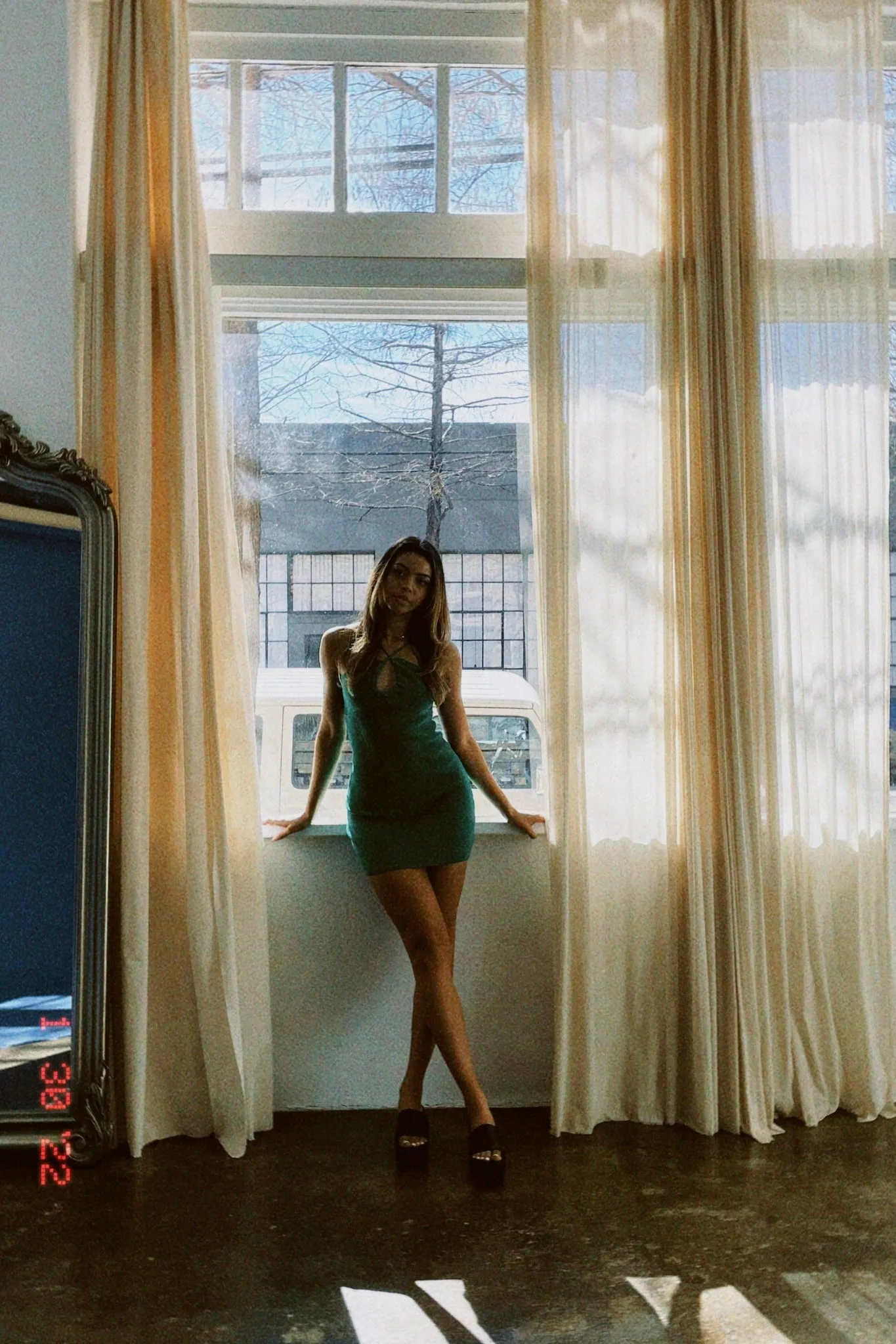 Avani Knit Mini Dress | Green | Peppermayo