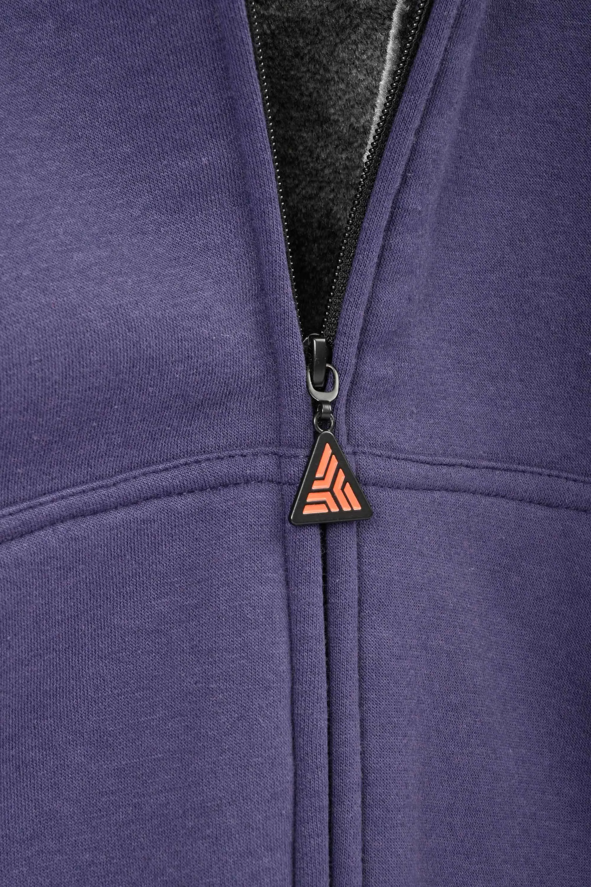 Axinite Men's AX 96 Contrast Panel Fleece Zipper Hoodie.