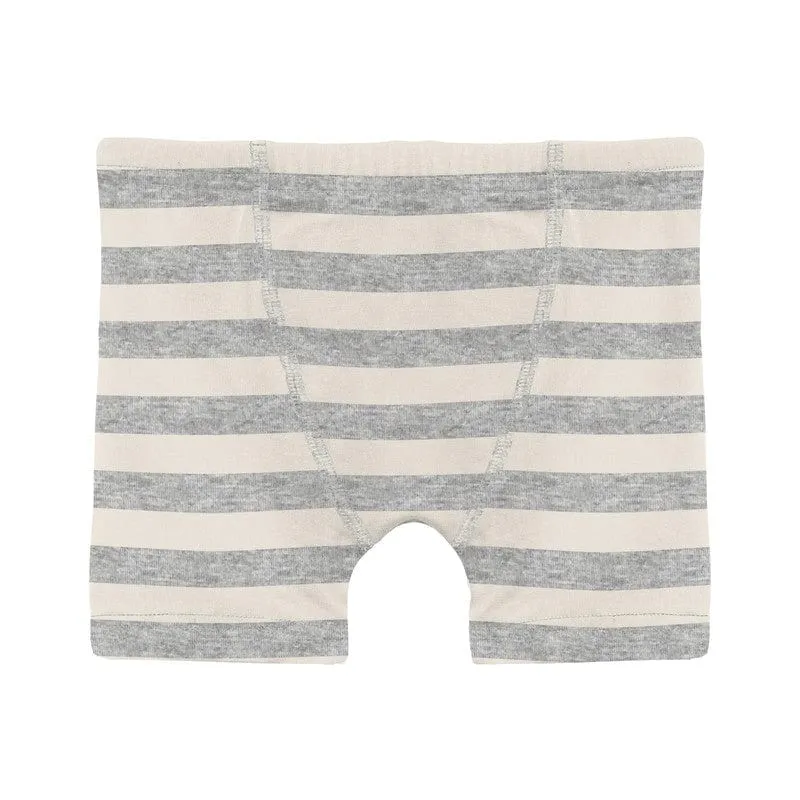 Bamboo Boxer Brief - Heathered Mist Sweet Stripe