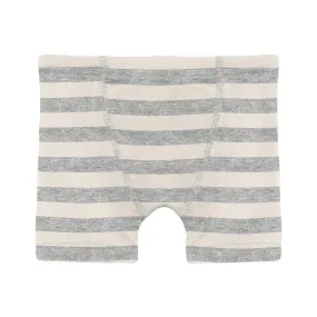 Bamboo Boxer Brief - Heathered Mist Sweet Stripe