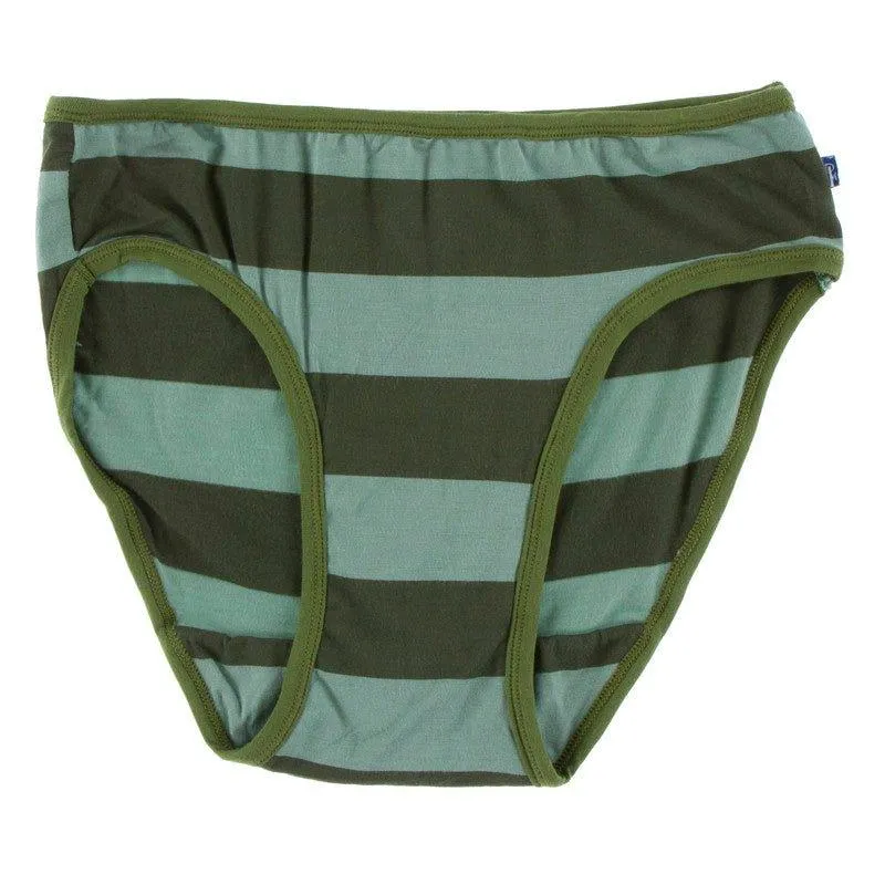 Bamboo Underwear - Paleontology Fauna Stripe with Moss