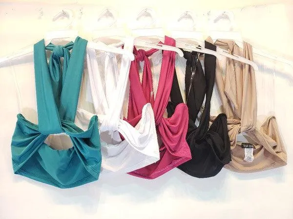 bandeau slinky halter top