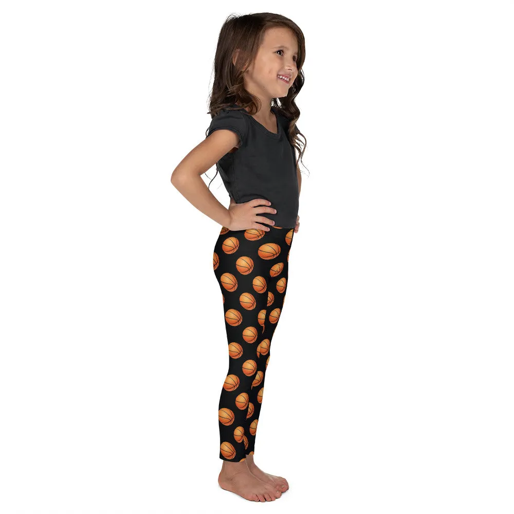 Basketball Kids Leggings (2T-7), Sports Exercise Toddler Children Cute Printed Boy Girls Pants Graphic Fun Tights Gift Daughter 