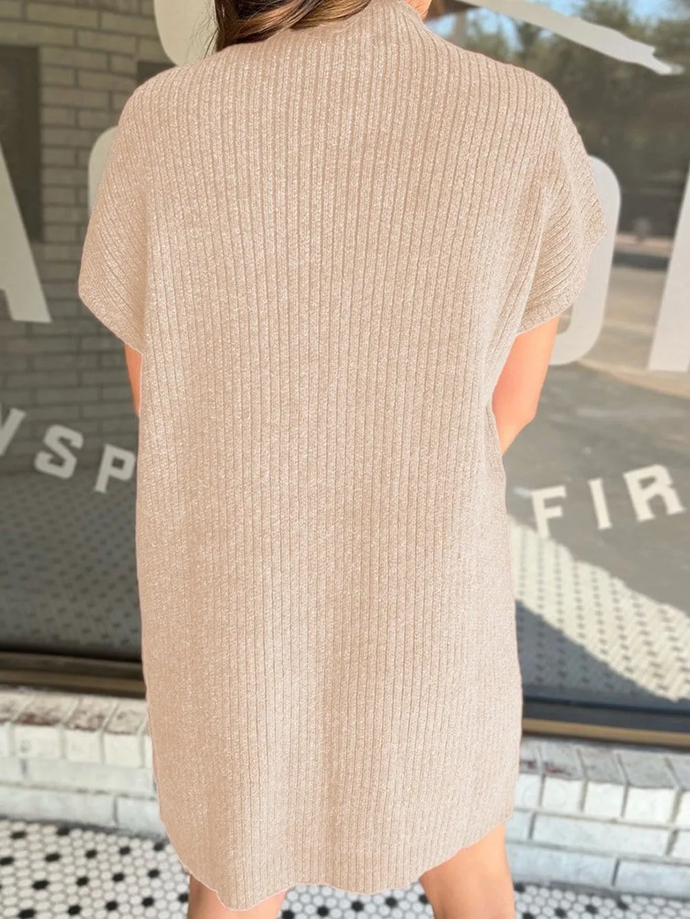 Beige Knit Dress