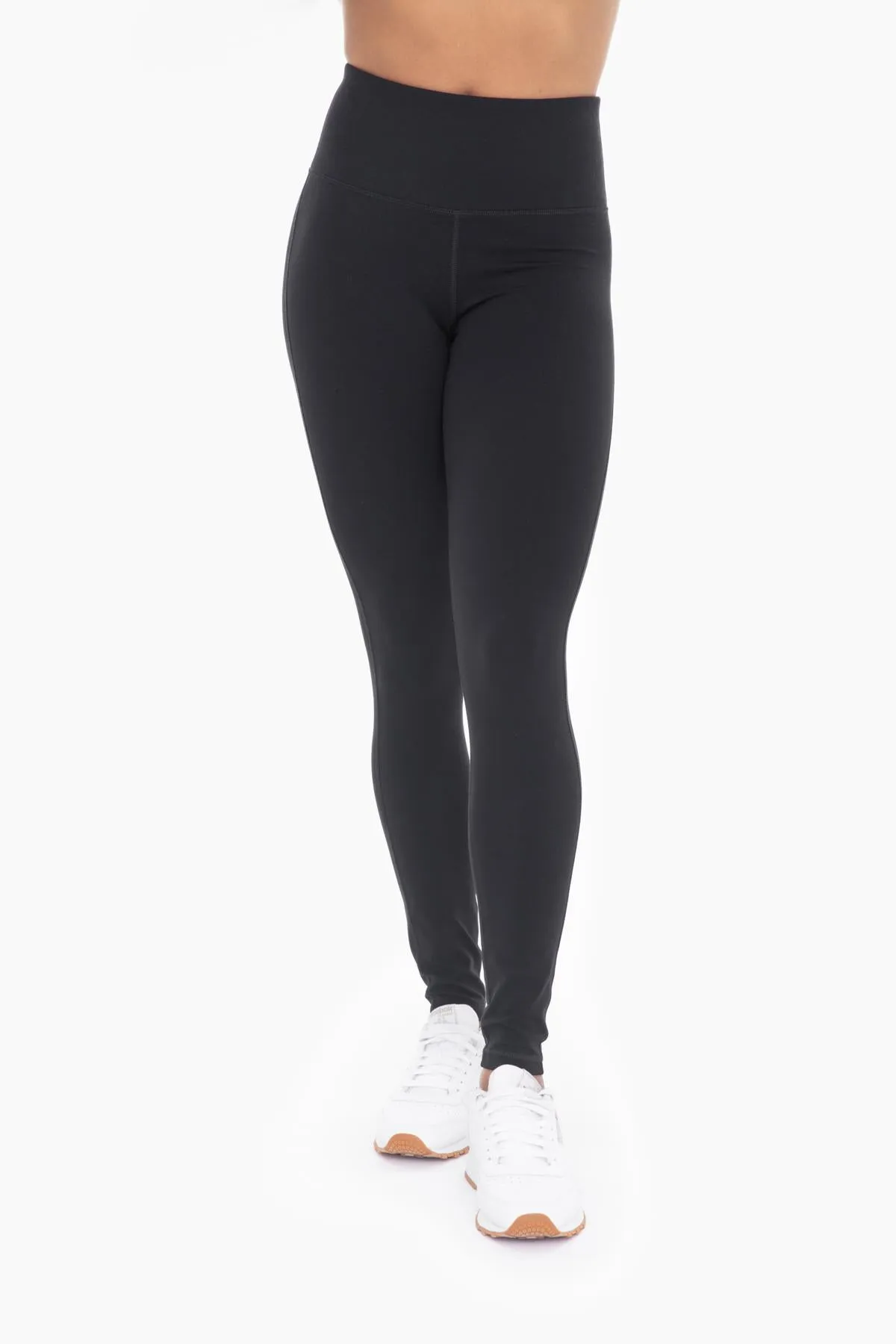 Black - Bronze Tactel Lycra High Impact Leggings by Mono B