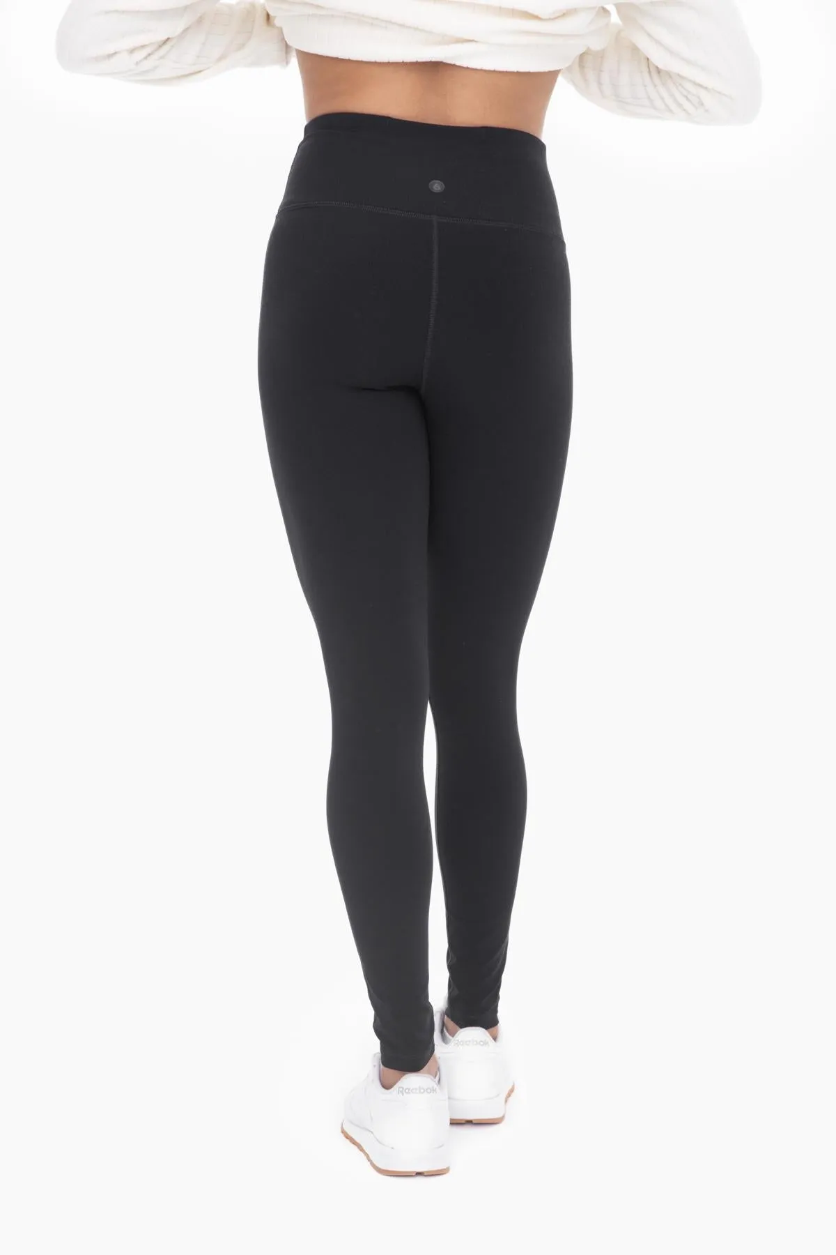 Black - Bronze Tactel Lycra High Impact Leggings by Mono B