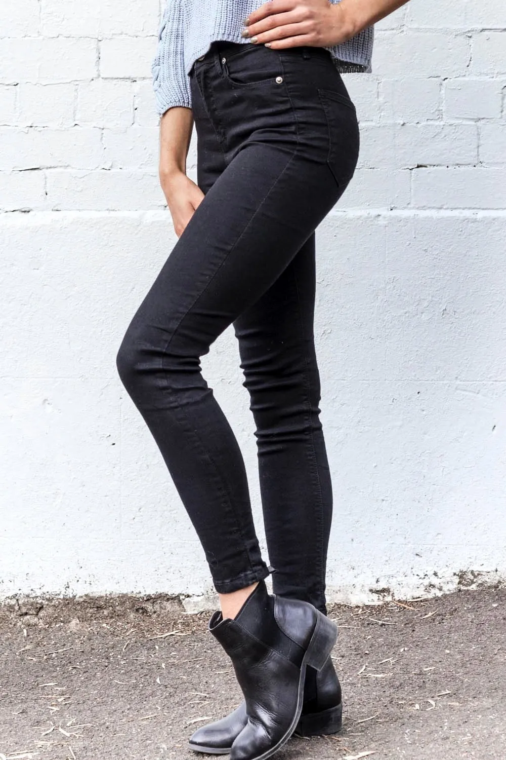 Black High Waist Jeans