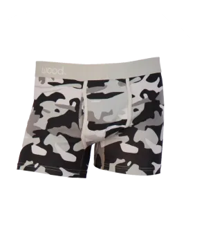 Boxer Brief w/ Fly in Ghost Camo by Wood Underwear