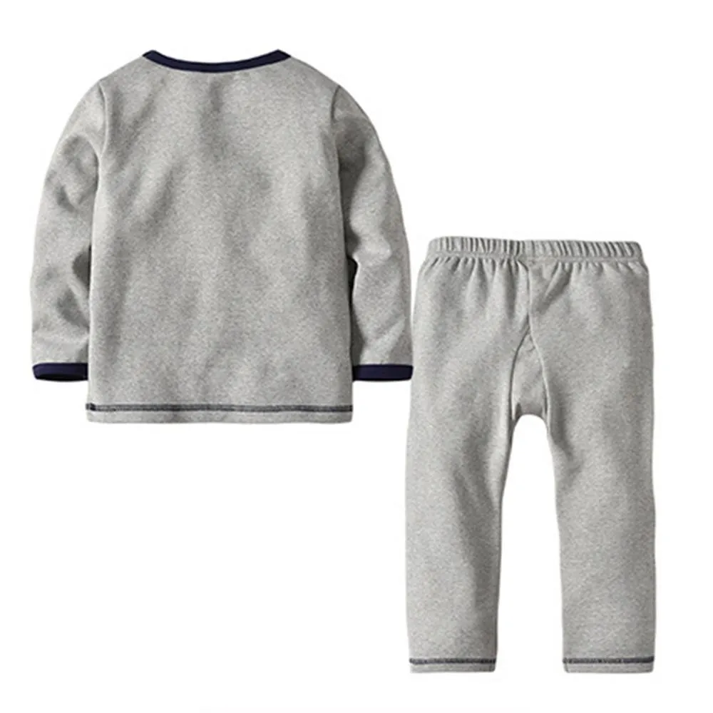 Boys Cartoon Letter Long Sleeve Thermal underwear Kids Wholesale Clothing