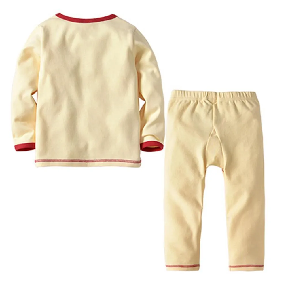 Boys Cartoon Letter Long Sleeve Thermal underwear Kids Wholesale Clothing