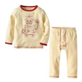 Boys Cartoon Letter Long Sleeve Thermal underwear Kids Wholesale Clothing