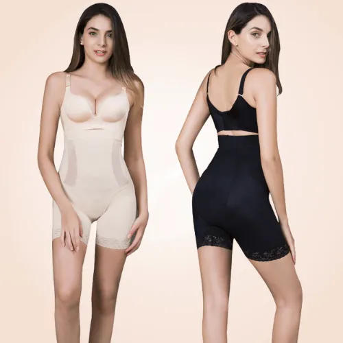 Breathable Side Mesh Tummy Control High Waisted Sculpting Shorts