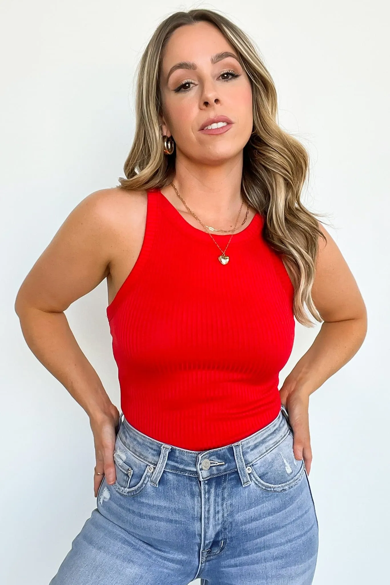 Calinah Ribbed Sleeveless Bodysuit - FINAL SALE