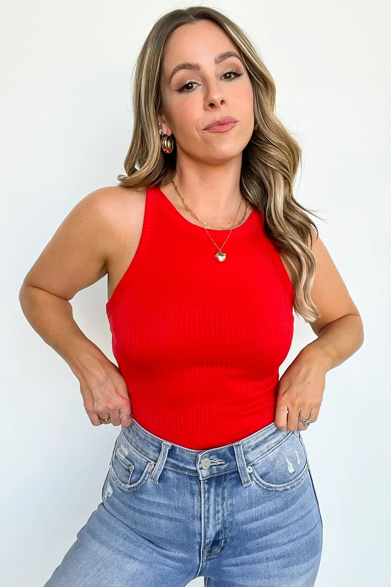 Calinah Ribbed Sleeveless Bodysuit - FINAL SALE