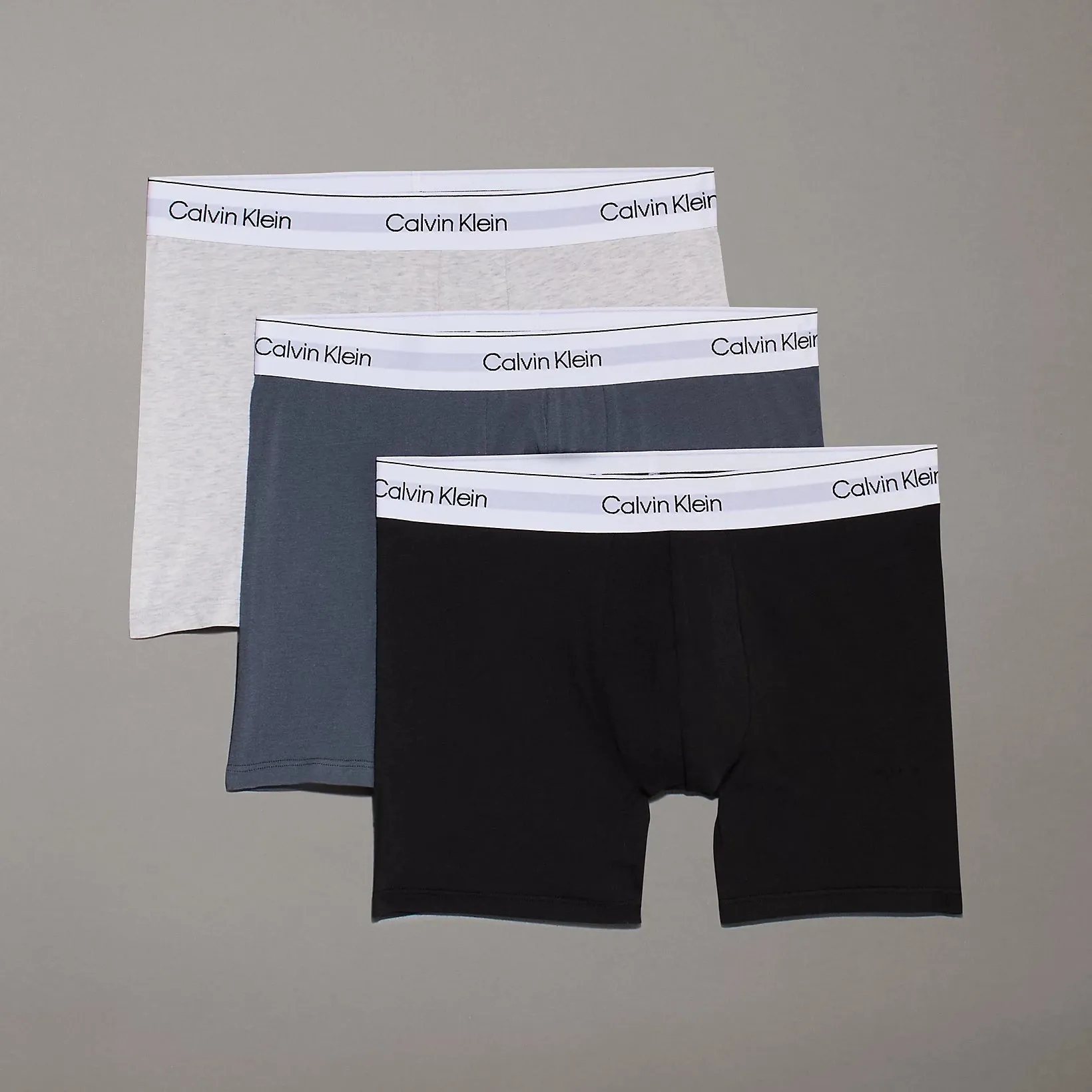Calvin Klein MODERN COTTON STRETCH Mens 3 Pack Boxer Briefs Multicoloured
