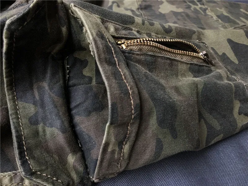 Camouflage Jeans Women's Jeans High Waist Jeans Zipper Pencil Pants