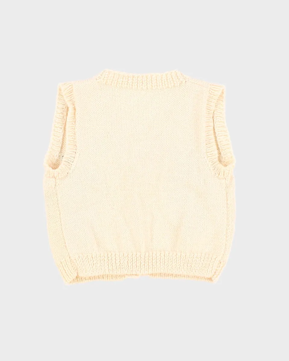 Children's Cream Knitted Sweater Vest