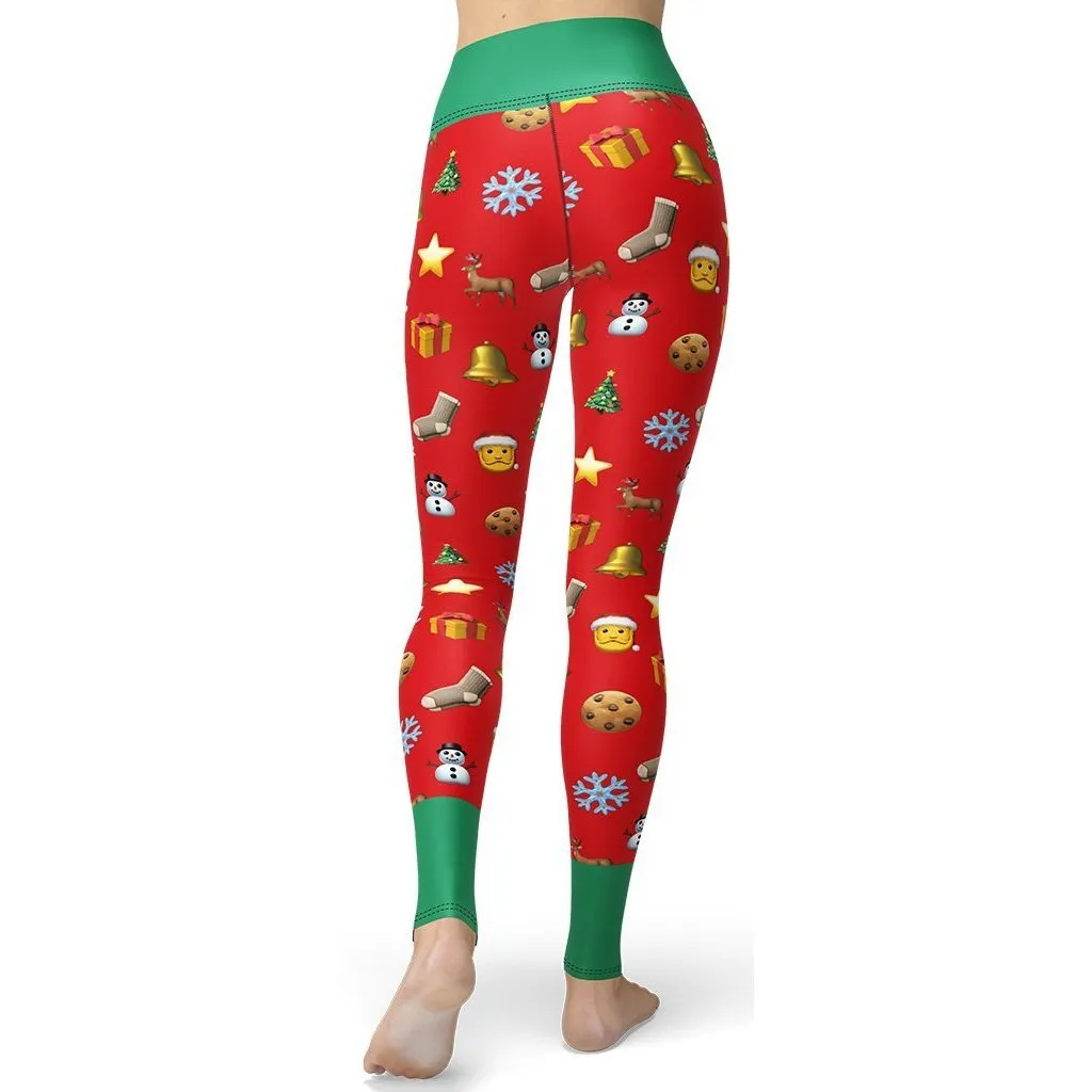 Christmas Emoji Yoga Leggings