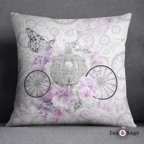 Cinderella Butterfly Fashion Throw Pillow