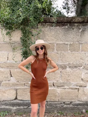 Cinnamon Knit Mini Dress
