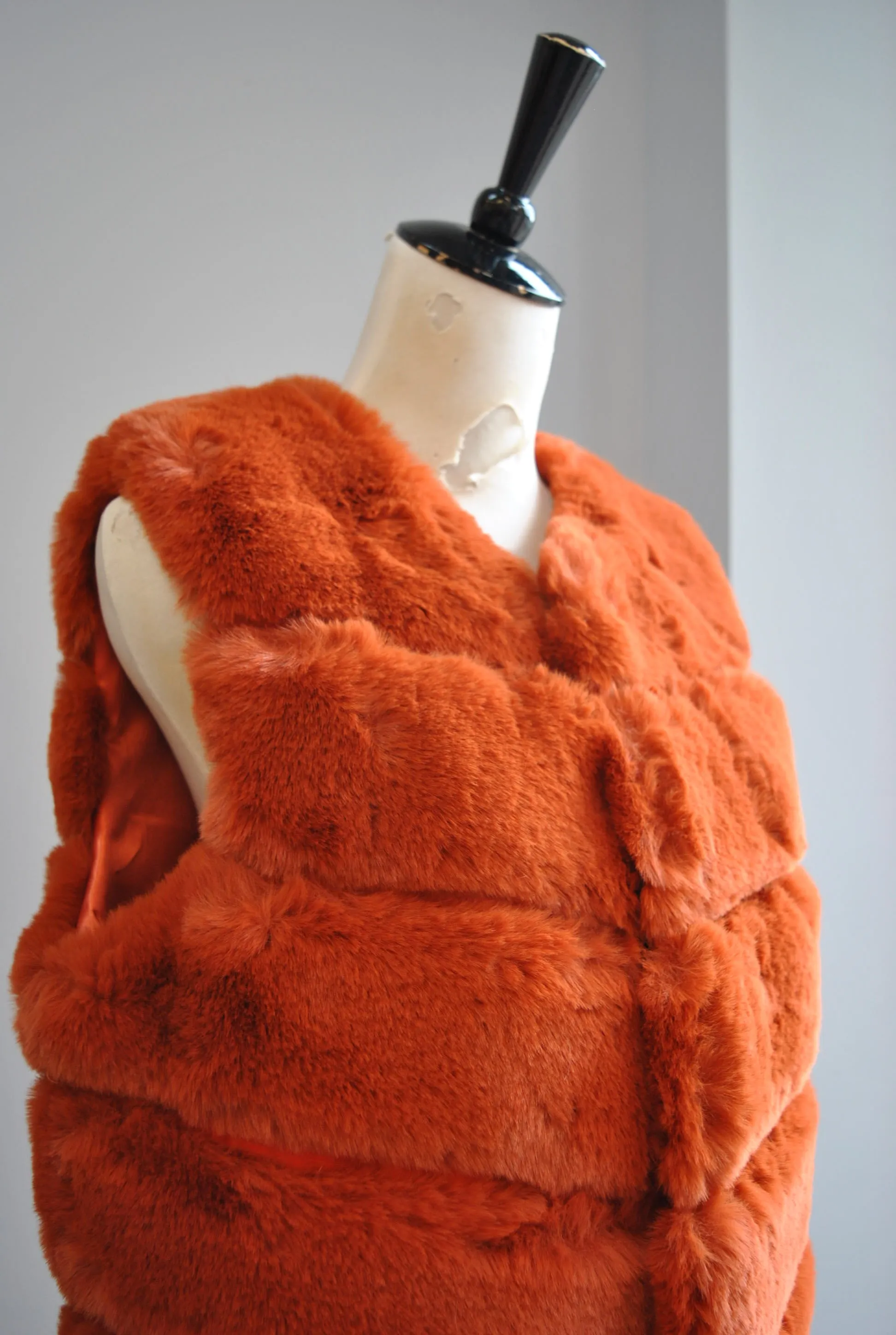 COPPER FAUX FUR VEST