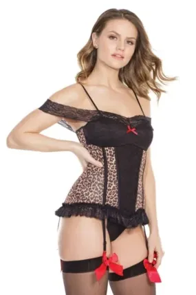 Coquette Corset - Color: Leopard | Pack Of: 1 | Style: Clothing
