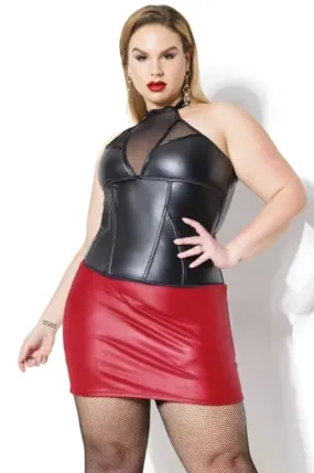 Coquette Diva Matte Wetlook Boned Bustier - Color: Black | Pack Of: 1 | Style: Clothing