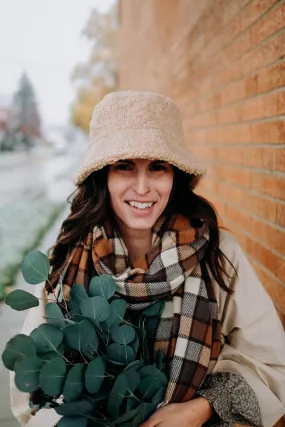Cottage Core Fuzzy Knitted Hat