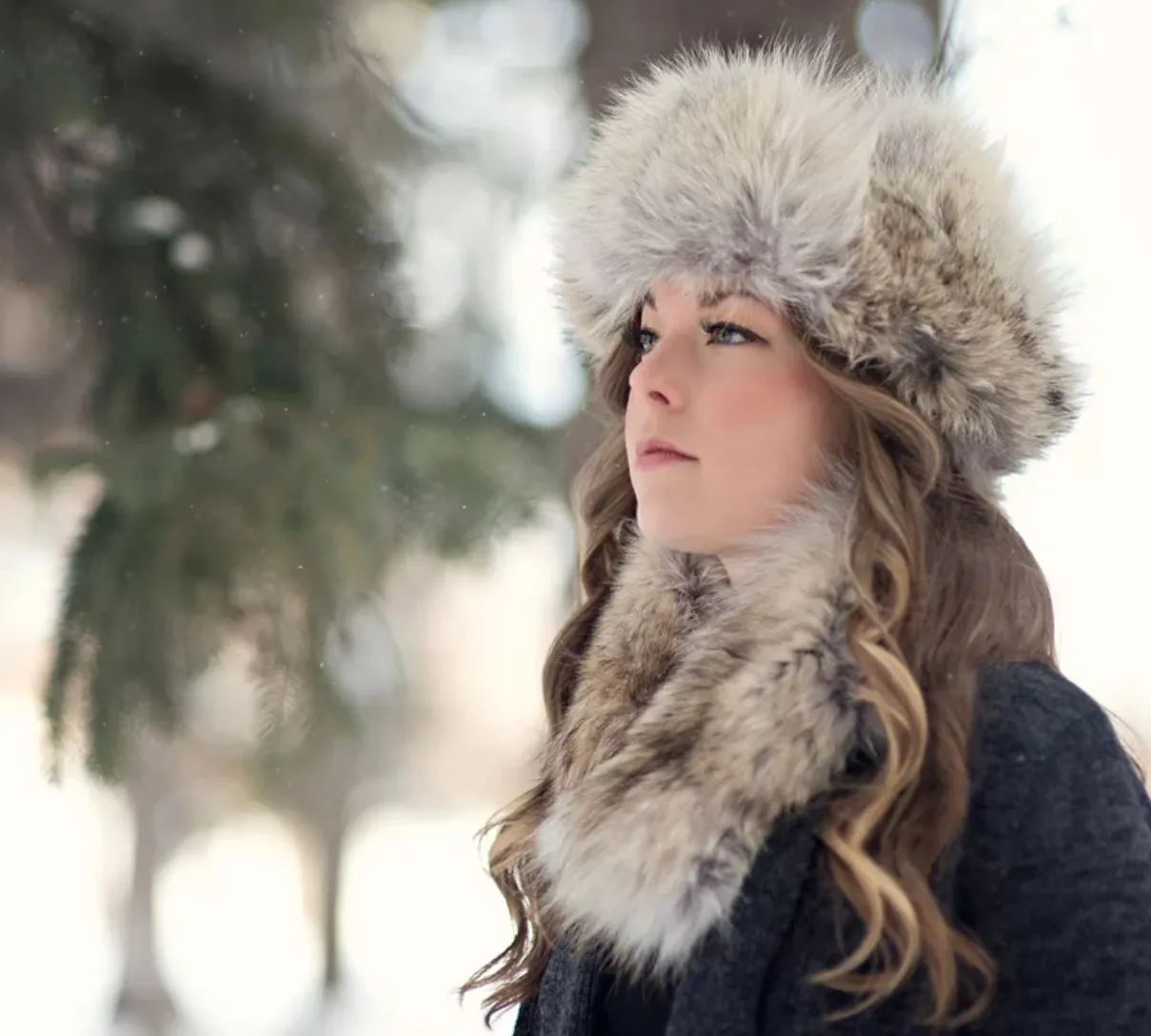 Coyote Fur Headband Womens (Made in Canada)