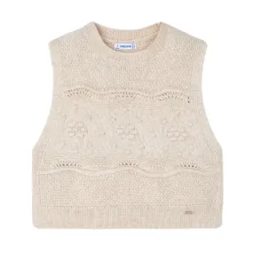 Cream Knitted Vest