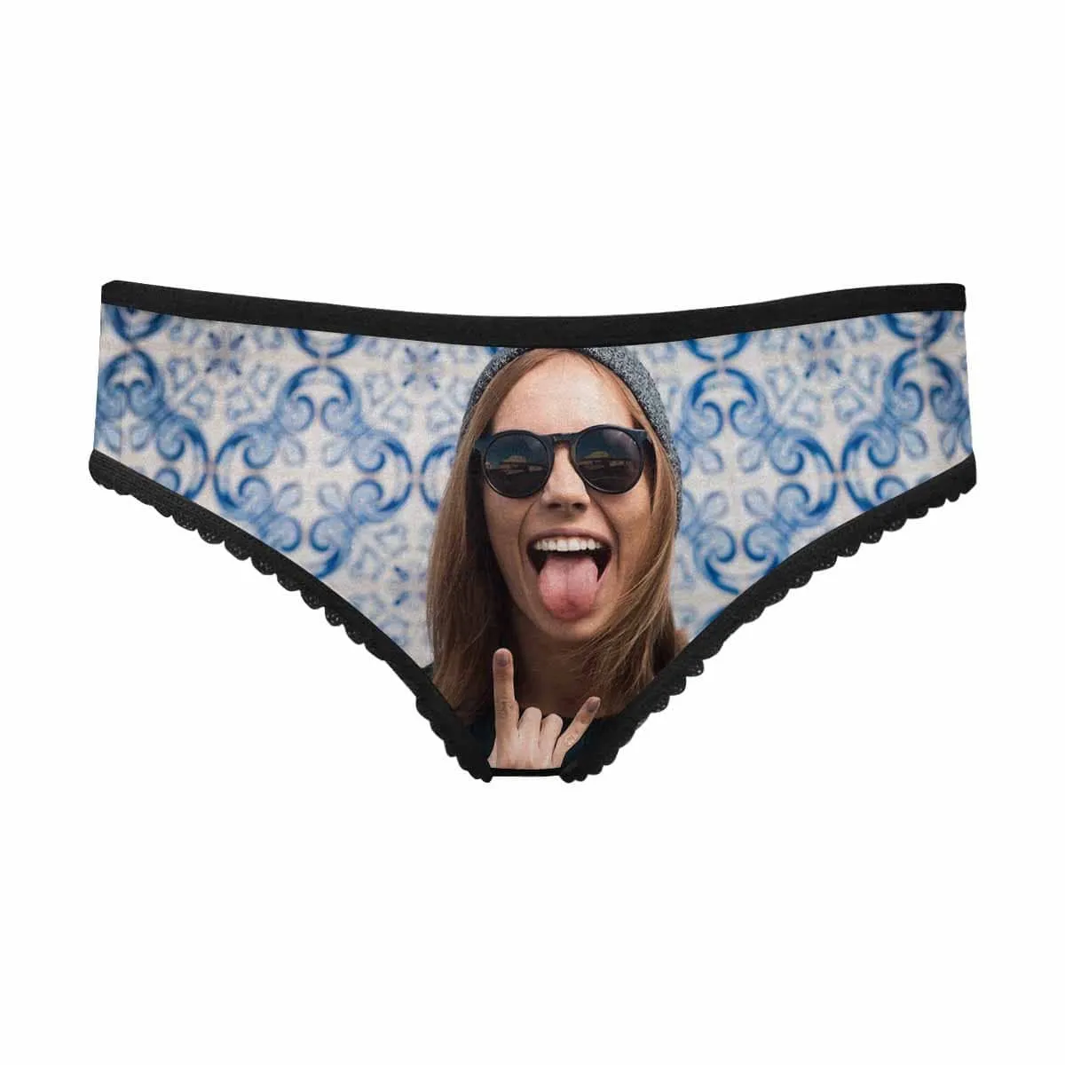Custom Tongue Underwear Personalized Photo Women's All Over Print High-cut Briefs