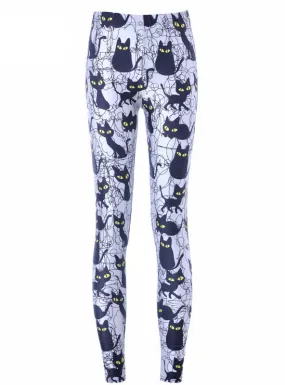 Cute Cartoon Black Cat Pant Capris