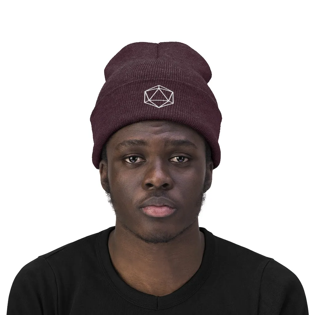 D20 DnD Gamer Knit Beanie