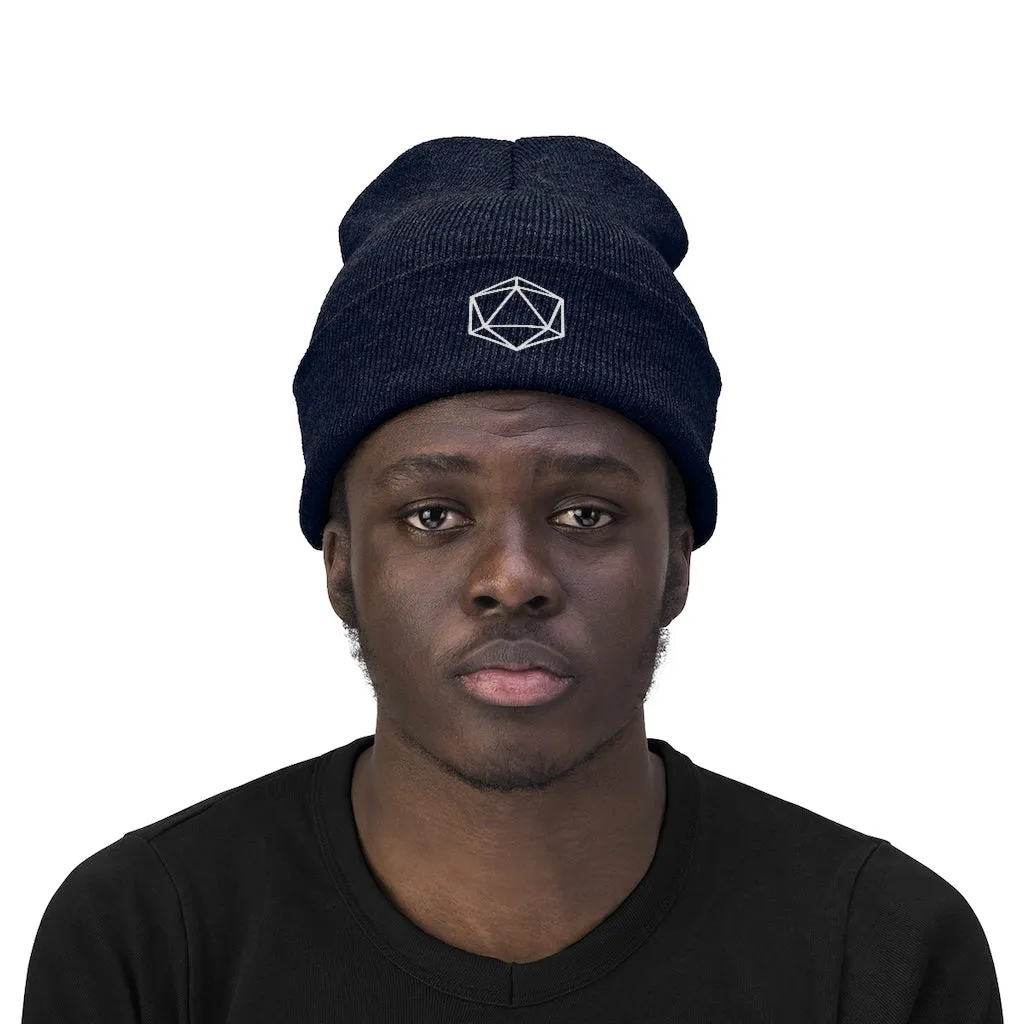 D20 DnD Gamer Knit Beanie