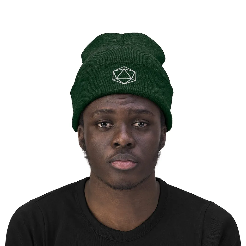 D20 DnD Gamer Knit Beanie