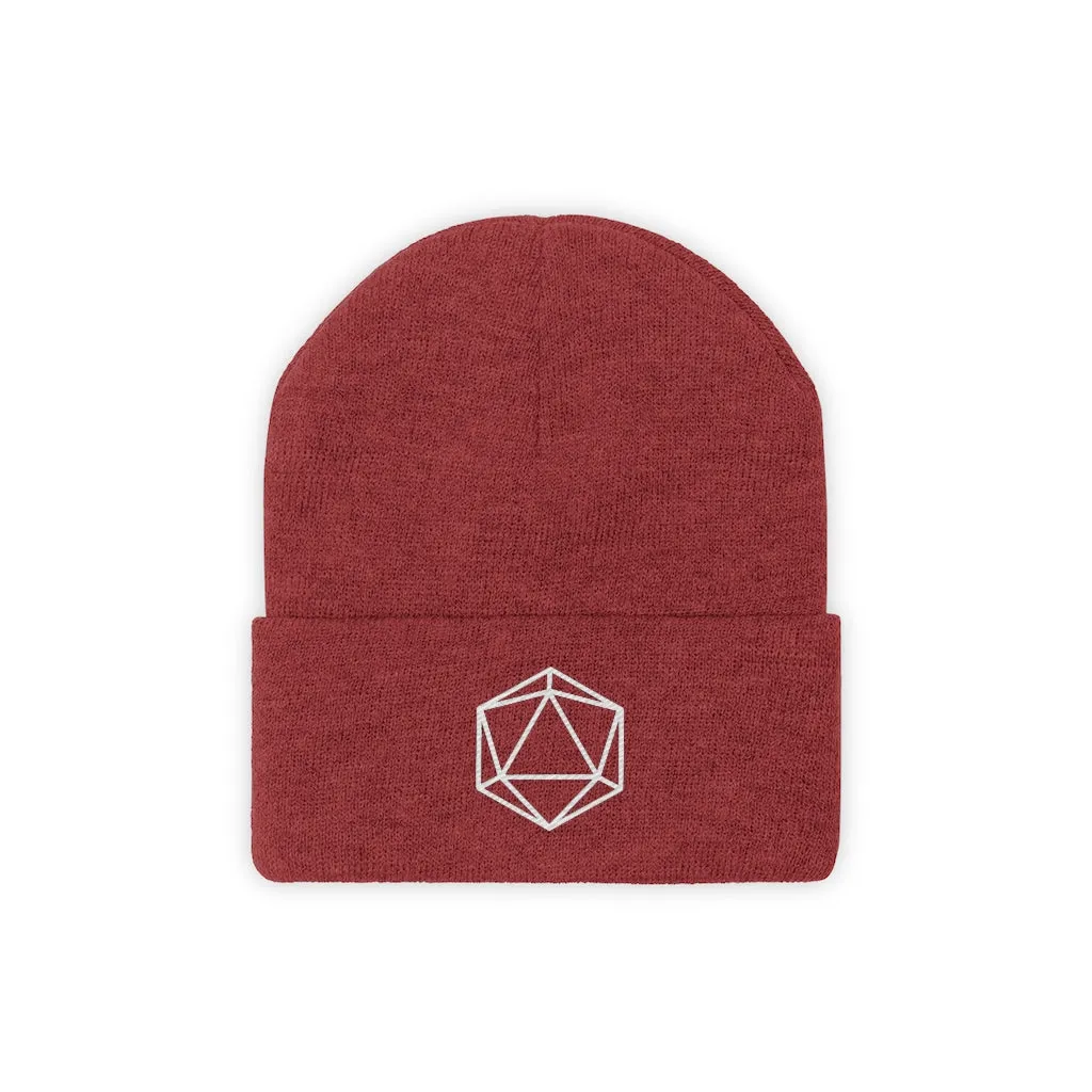 D20 DnD Gamer Knit Beanie