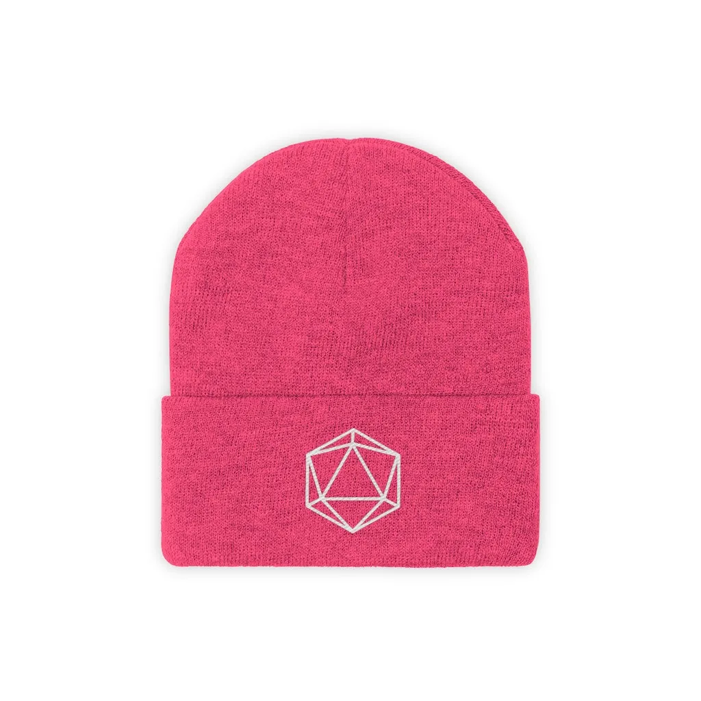 D20 DnD Gamer Knit Beanie