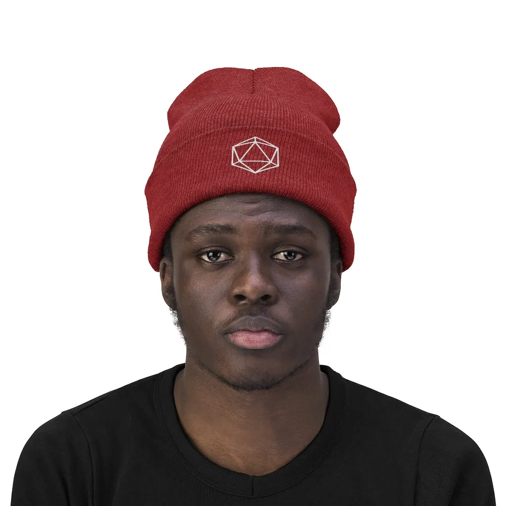 D20 DnD Gamer Knit Beanie