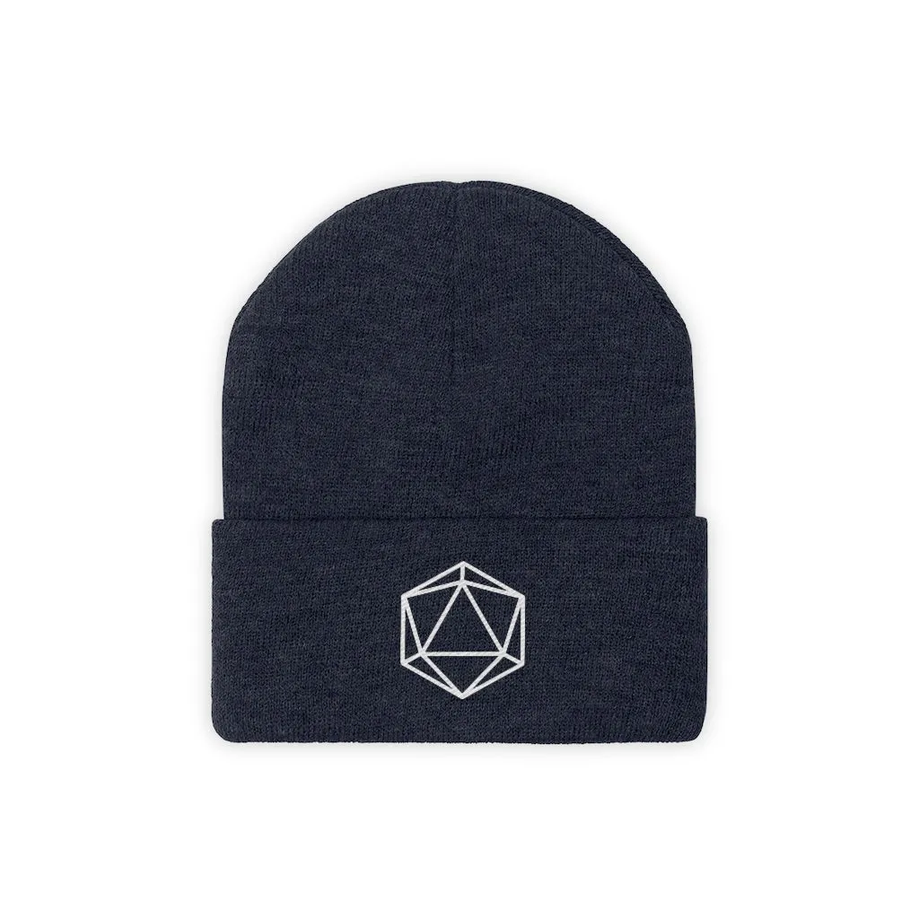 D20 DnD Gamer Knit Beanie