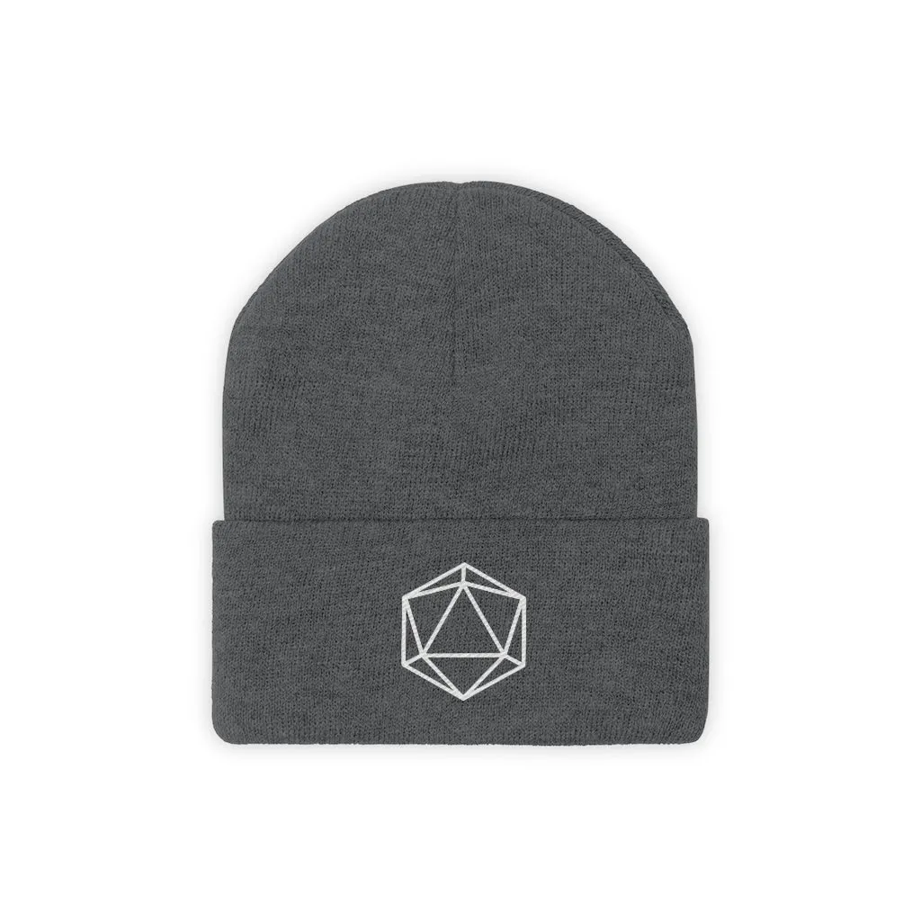 D20 DnD Gamer Knit Beanie